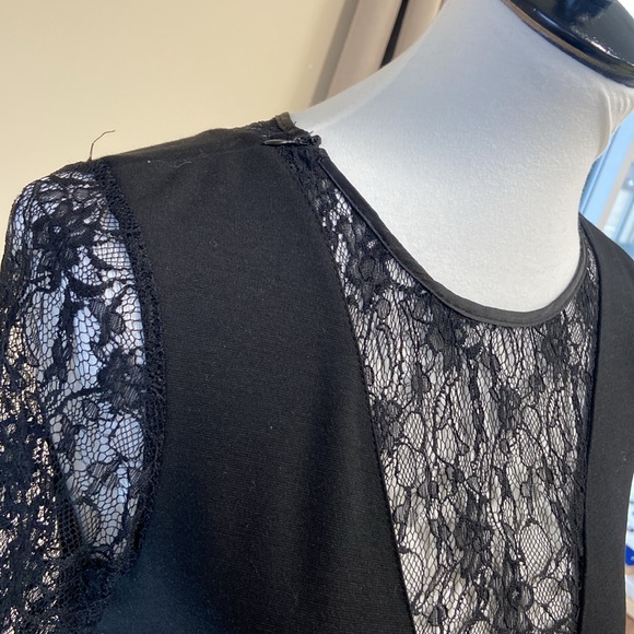 Long Sleeve Black Lace Arden B. Cocktail Dress (M) - Picture 5 of 6